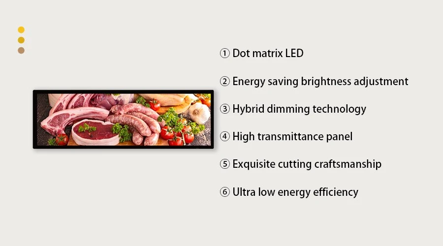 37.8 Inch LCD Bar Display Double Face Screen Manufacturer